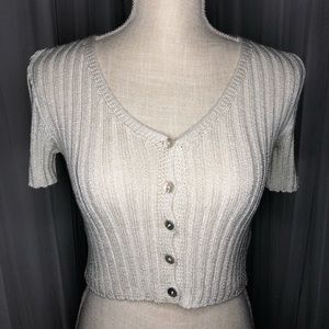 BooHoo Button-Up Cropped “Sweater”